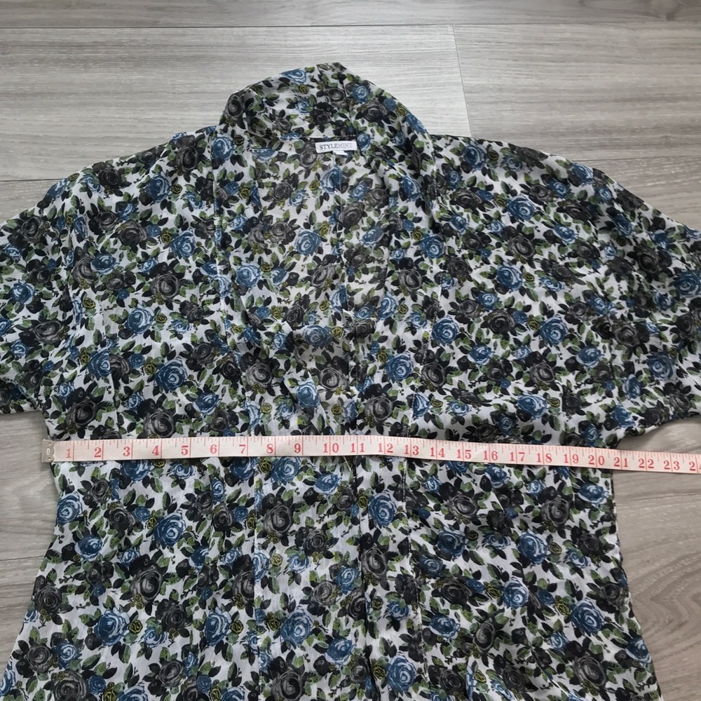 STYLE MINT WOMENS BLOUSE KIMONO ROSETTE LONG SLEEVE 4 - Picture 6 of 8